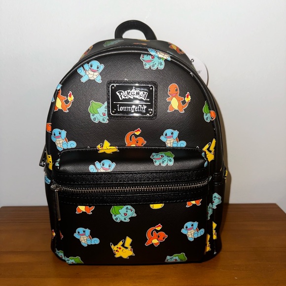 Loungefly Pokémon Nintendo Character Mini Backpack Black One Size - Picture 1 of 7